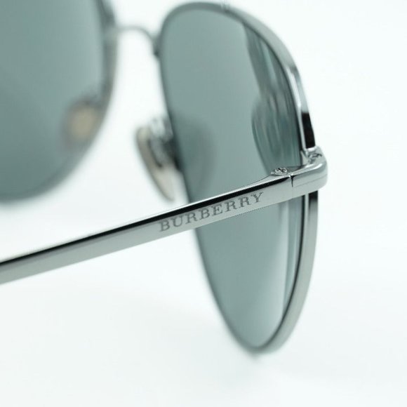 FINAL PRICE NEW BURBERRY BE3097 10036G PILOT GREY / MIRRORED SILVER SUNGLASSES - Picture 4 of 7
